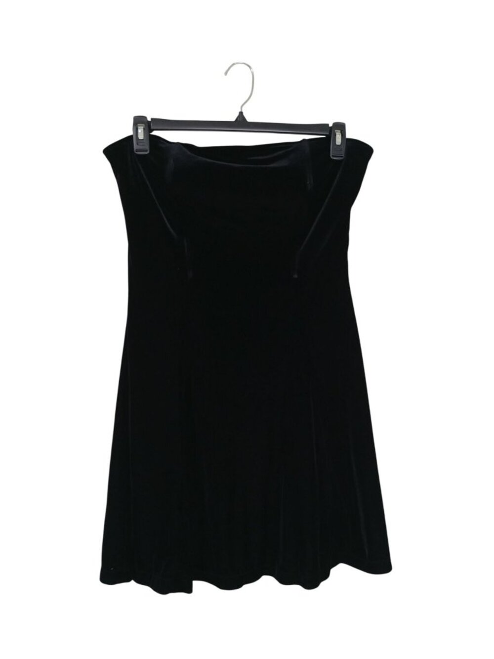 shape fx Strapless Black Velvet Dress Size 14 Womens